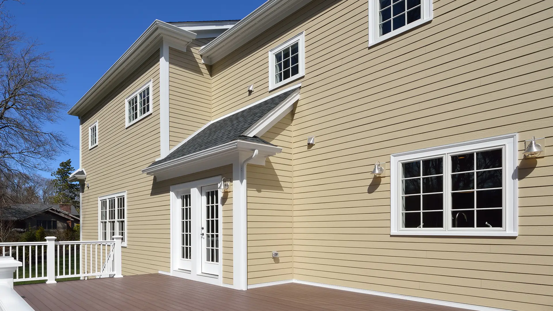 vinyl siding in Illinois, Crew installing new horizontal siding on a suburban Schaumburg family home, Fresh siding installed on Tinley Park home for improved appearance and protectionFresh siding installed on Tinley Park home for improved appearance and protection, Siding Installation near me