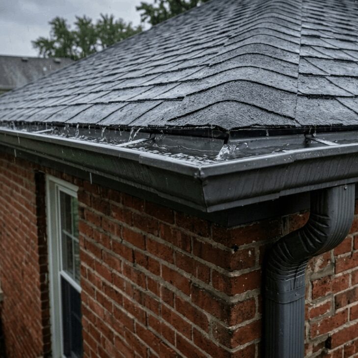 Professional Gutter Installation in Chicago, IL gutter system handling rainwater flow efficiently